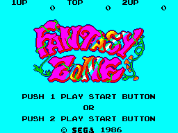Fantasy Zone title screen for Sega Master System